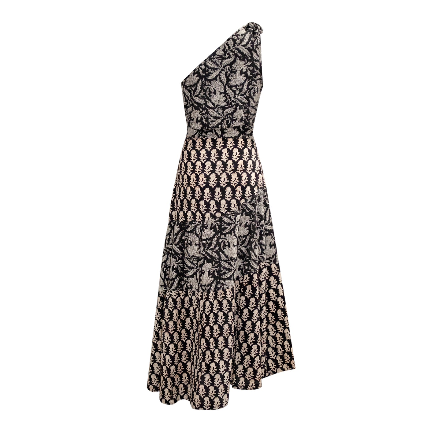 SITA One shoulder dress in Raven