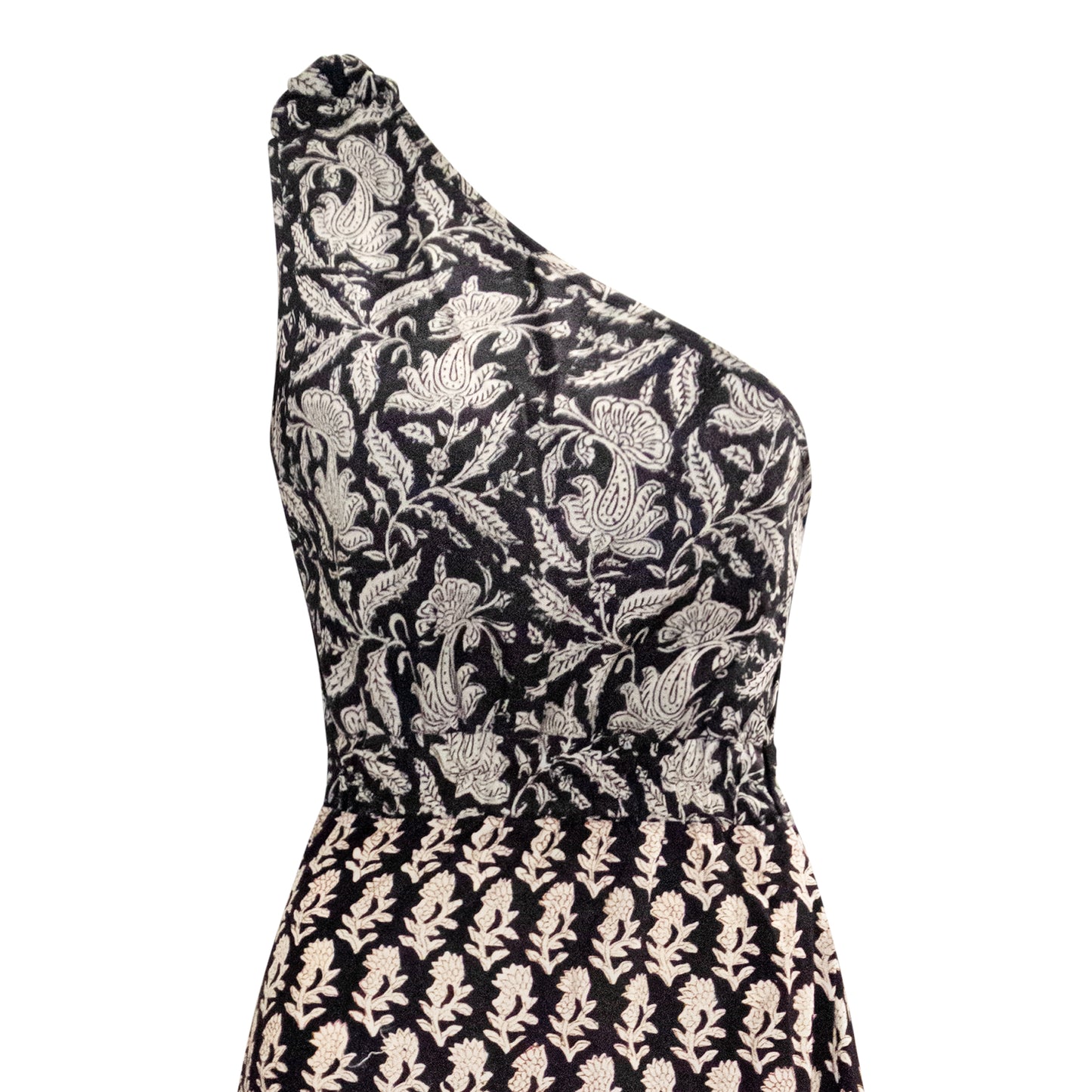 SITA One shoulder dress in Raven