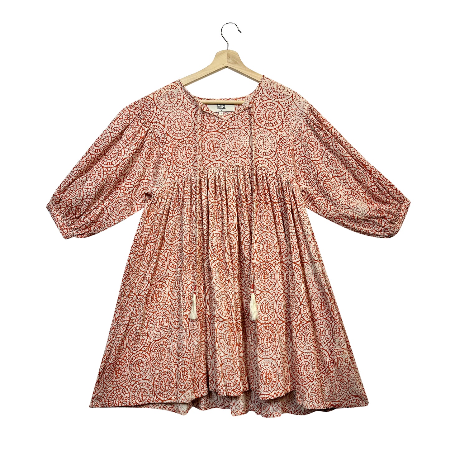 GITA gathered short dress in Blush