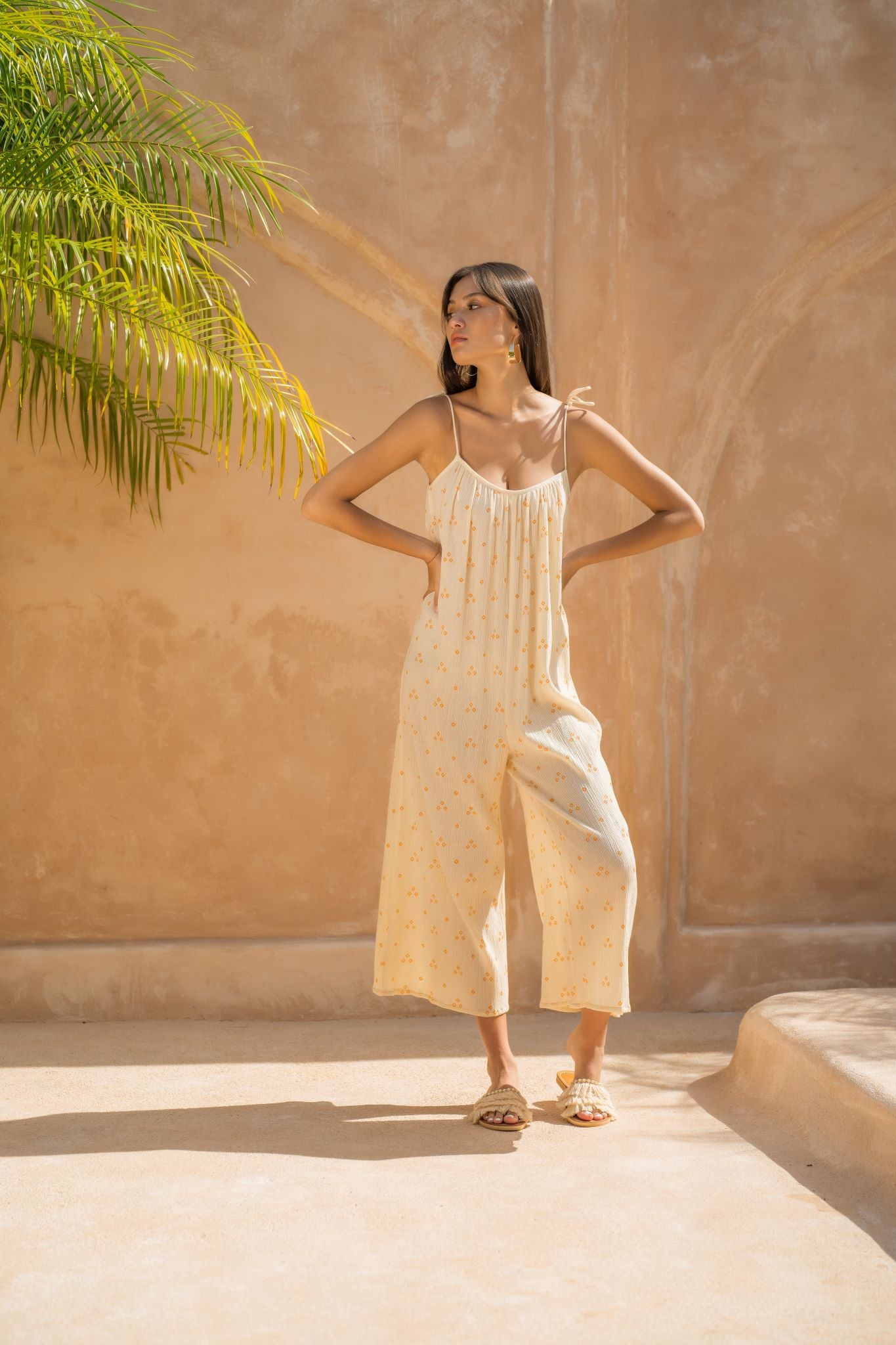HEYA Bandhini print jumpsuit - Sunflower