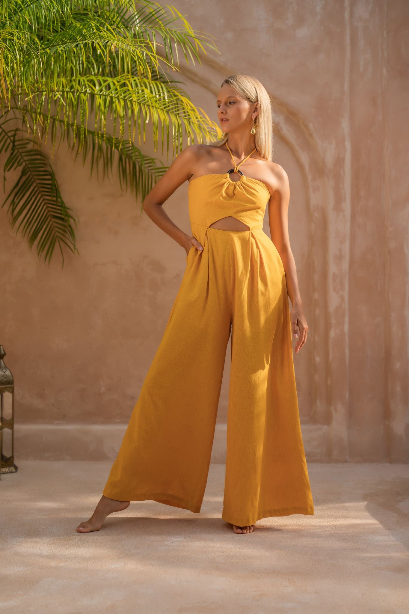 ZOYA Halter neck jumpsuit - Sunflower